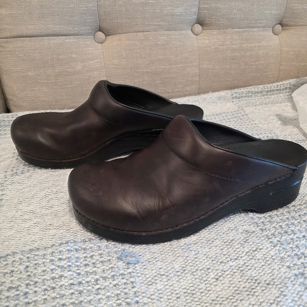 Dansko Brown Leather Clogs